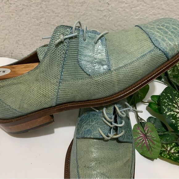 David Eden Lizard Lace-Up Mens Dress Shoes size 11 - Picture 4 of 16